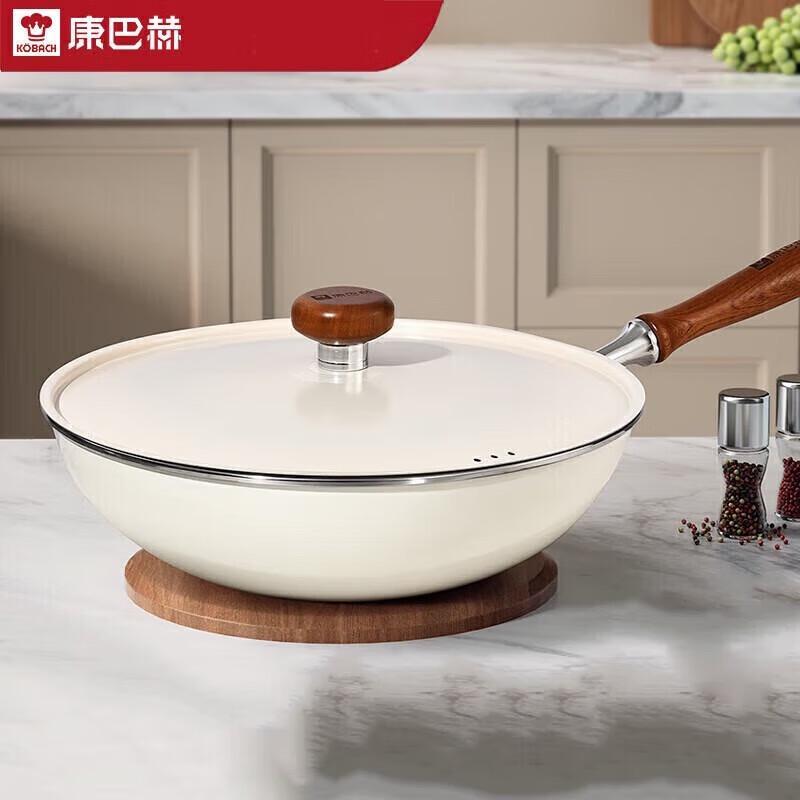 KBH Titanium-Enhanced Enamel Non-Stick Wok