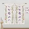 Vintage Gothic Skull Curtains Bedroom Witchy Spooky Retro Wizard Magic Bookshelf Black Mysterious Succulent Plant Curtain For Master Polyester With