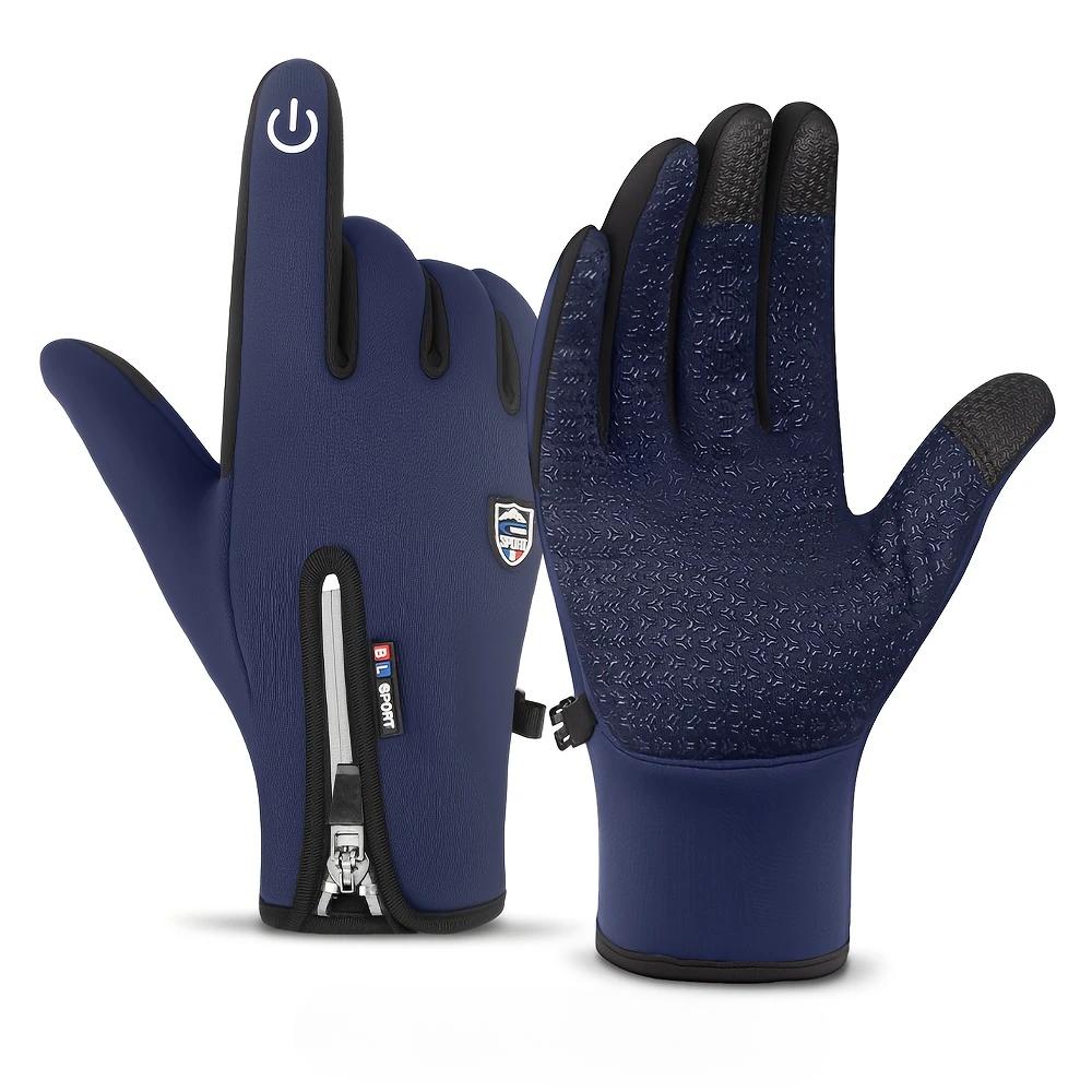 Unisex Vindtette Fiske Jakt Sykkelhansker Vintervarme Berøringsskjerm Glidelås Sykkel Skihansker