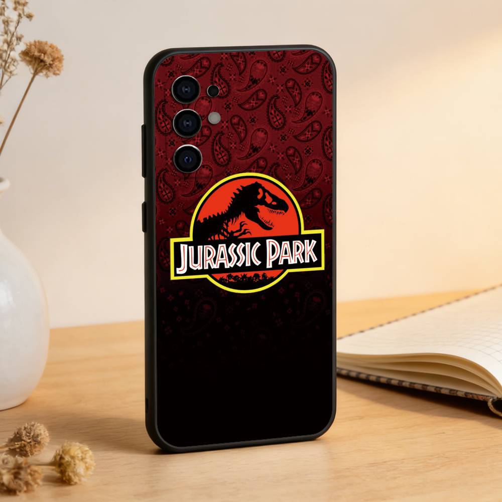 

J-Jurassic Park Dinosaur World Phone Case Black Silicone Soft For Samsung S25,S24,S21,S22,S23,S30,Ultra,S20,Plus,Fe,Lite Samsung S225G