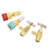 R1234YF to R134A Quick Coupler Kit, Self Sealing, High Pressure Adapter, Car AC Charging, Brass Material, Construction Tap