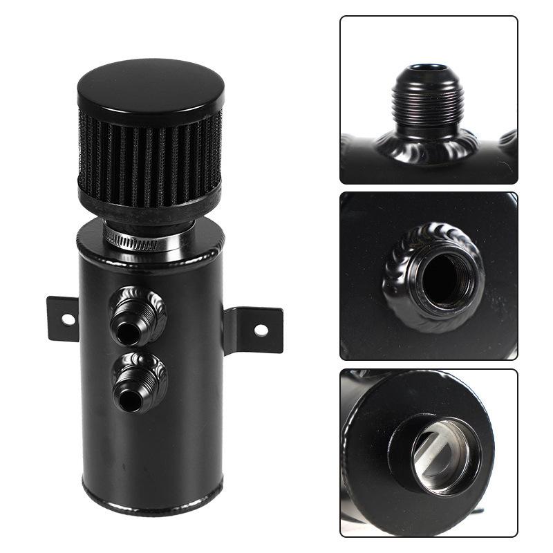 Oil Catch Can 0.75L Black AN10 Connector with Air Filter