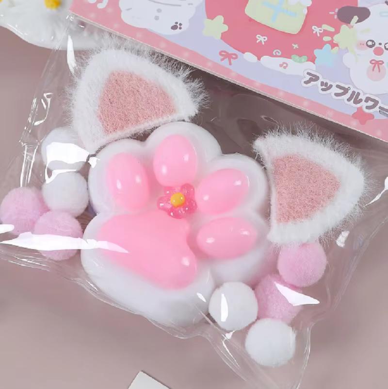 Ice Soft Hockey Squeeze Slow Bounce Toy Fruit Watermelon Cat Paw Maltose Children And Adults Fatigue Gift For Kids Adults Children s Birthday Gift