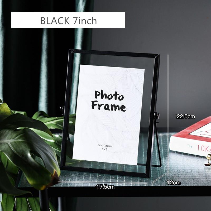 4/6/7inch Metal Photo Frame Nordic Gold Painting Picture Poster Wall Photoes Cube Frames Baby Black Family Decorative