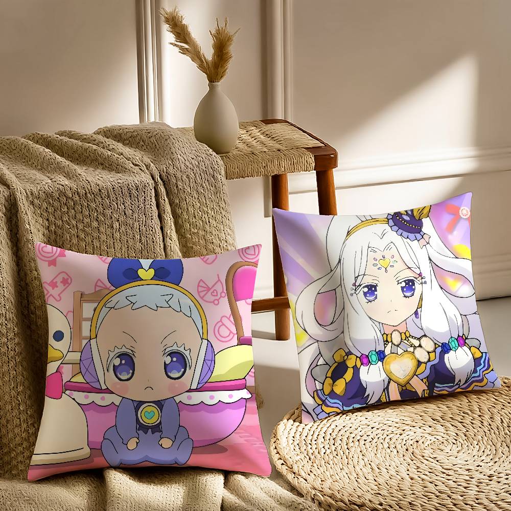 Anime P-Pripara Pillow Case Sofa and Living Room Decorative Cushion Covers Dust-proof and Mite-proof Invisible Zipper