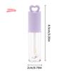 Pink Heart-Shaped 2.5ml Lip Enamel Tube with Keychain And Brush Rod Empty Lip Gloss Bottle Lip Glaze Container Makeup Tool