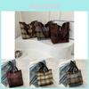 Lazy Casual Style Plaid Woolen Tote Bag With Large Capacity For Women 2024 New Fashion