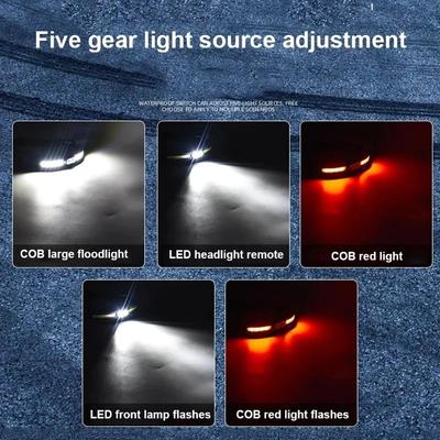 Super Bright LED Headlight USB Rechargeable Head Torch Long-lasting Outdoor Camping Fishing Headlamp with Emergency Red Light