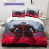 Kratos God Of War Pattern Bedding Set Quilt Cover Pillowcase Home Decor Gift (1 * Duvet Cover + 2 * Pillowcase, Without Core)