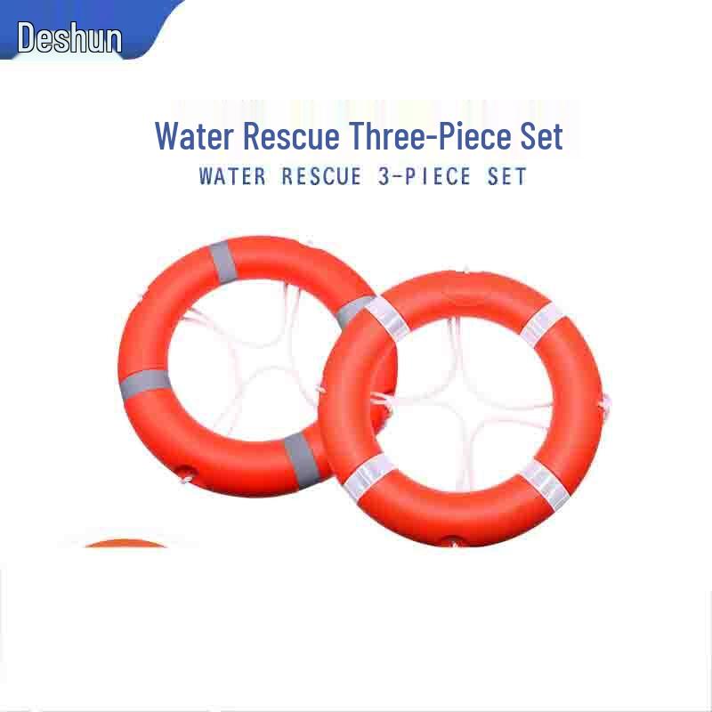 OLOMM Emergency Drowning Prevention Kit Lifebuoy 2.5KG, Rope 8mmx21m