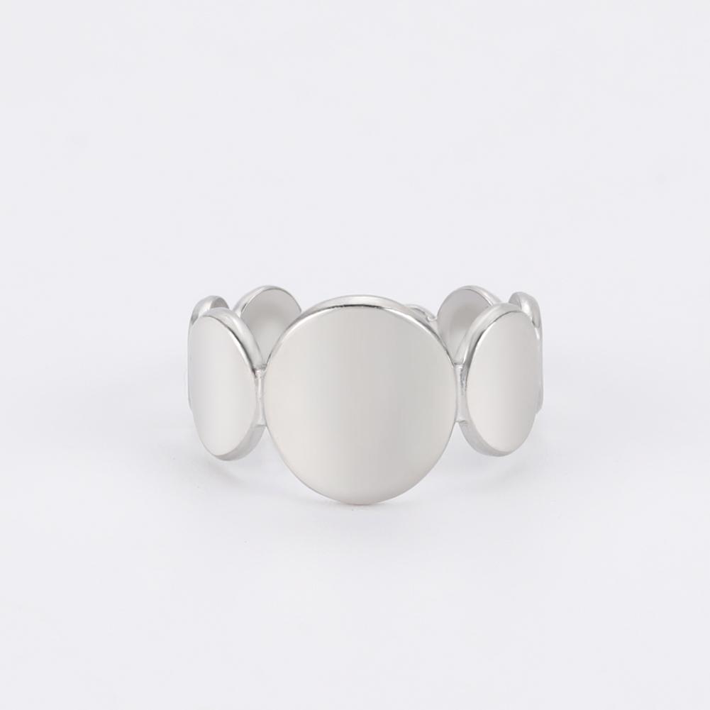 Cazador Open Geometric Round Circle Rings for Women Minimalism Stainless Steel Rings Gold Color Adjustable Wedding Jewelry Gift