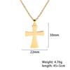 Cazador Trendy Religious Jesus Cross Pendant Necklace Gold Color Stainless Steel Chain Necklaces For Unisex Hollow Jewelry Gift