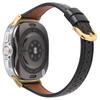 For Samsung Galaxy Watch Ultra 47mm Heart Pattern Embossed Watch Band Cowhide Leather Strap