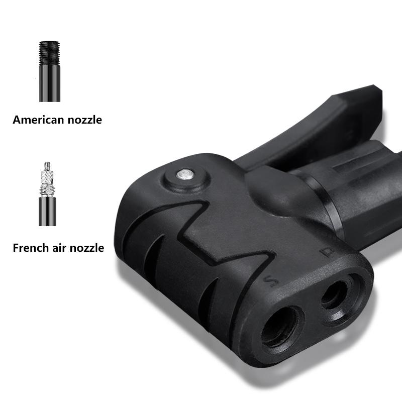 Bicycle Pedal Pump Foldable Base High Pressure Labor-Saving Fast Inflating Beautiful mouth/Law Mouth Universal Cycling Equipment