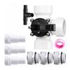 1 Way Swimming Pool Diverter Valve Hose Adapter With Hose Clamps For 1-1/1'' Adjustable Flow Rate Diverter Valve Kit