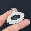 Natural Star Galaxy Jasper Gemstone Pendant Green 925 Sterling Silver Jewelry