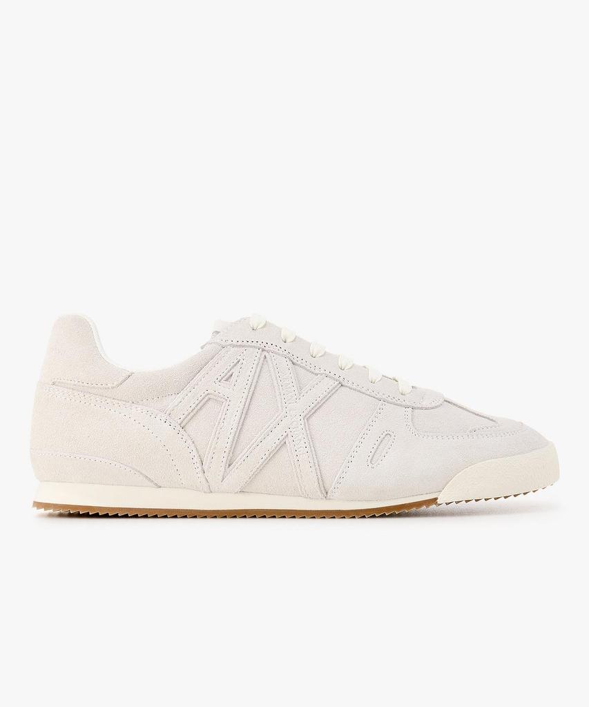 Armani Exchange Men'S Side Logo Suede Sneakers _White_A416175002