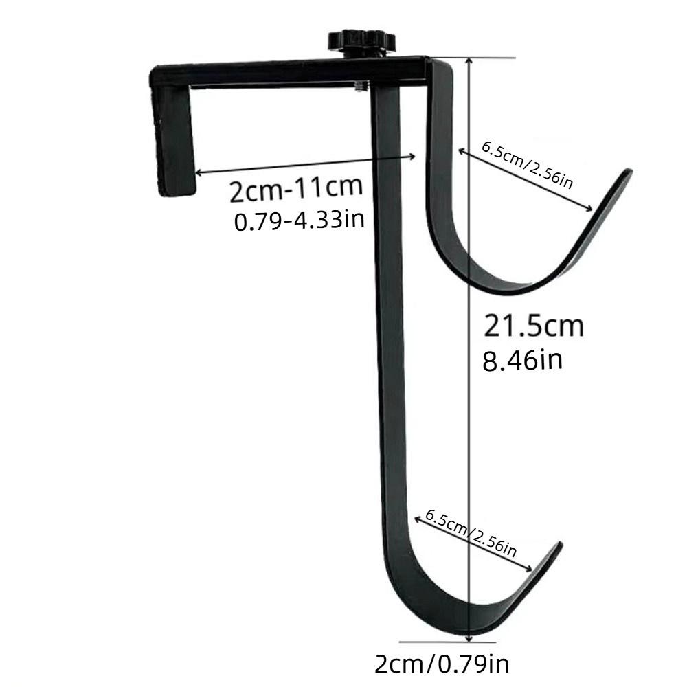 2Pcs Double Hook Pool Pole Hanger Metal Fence Hooks Sturdy Pool Pole Fixing Hooks  Hanging Hose