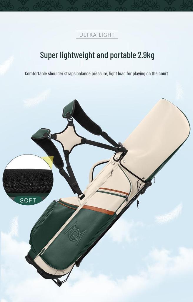 Women's PGM Golf Stand Bag, 7 Dividers, Dual Shoulder Straps, Waterproof Microfiber