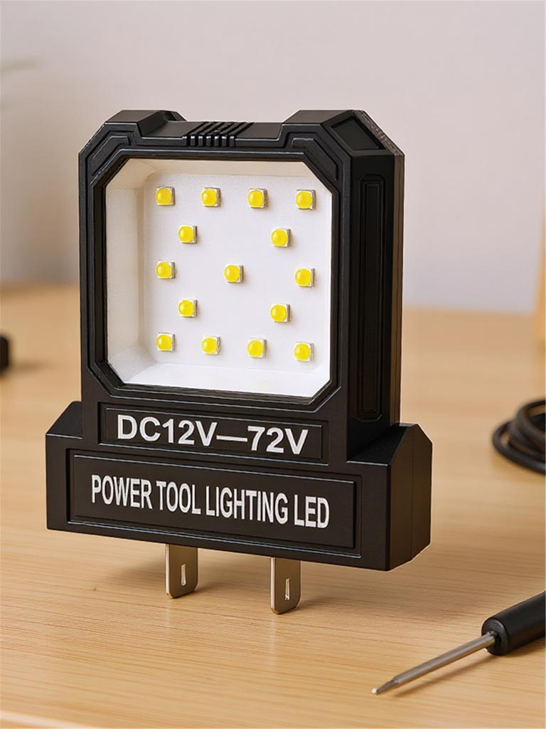 12V-72V LED Mini Pocket Work Light with 2 Modes Lighting No Battery Super Bright Spotlight for Garage Car Repair Camping Fishing