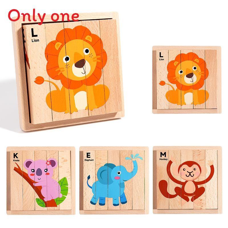 Stacking Kids Wooden Blocks With Cognitive Domino Game For Development Preschool