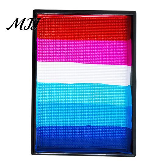 Rainbow Face Paint 50G for Body Painting, High Pigment Makeup Easy Blend Halloween Party Cosplay, Washable Kids Adults