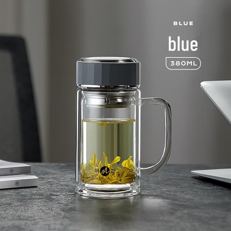 Mingxia Double Wall Glass Business Water Bottle with Lid