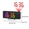 Projection Alarm Clock USB Charger LED Mirror Digital Clock with Temperature Date Projection Digital Alarm Clock for Home Office