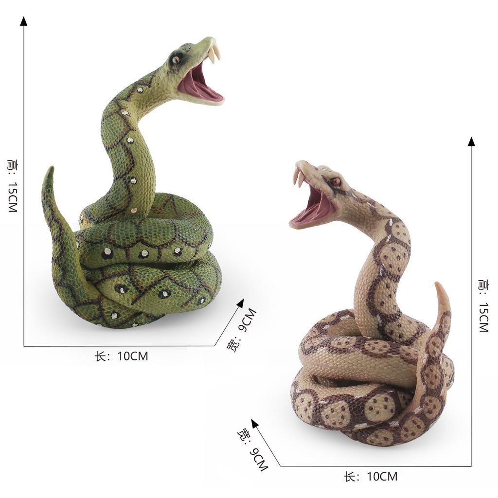 Simulated Jungle Reptile Python Model Children'S Science And Education Cognition Boa Snake Trick Static Desktop Ornament