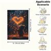 "Magical Heart Bear Wall Art Print - Romantic Home Decor"Blanket Flannel Throw Blanket for Sofa, Bed, Travel, Camping, Office, Couch, Chair,
