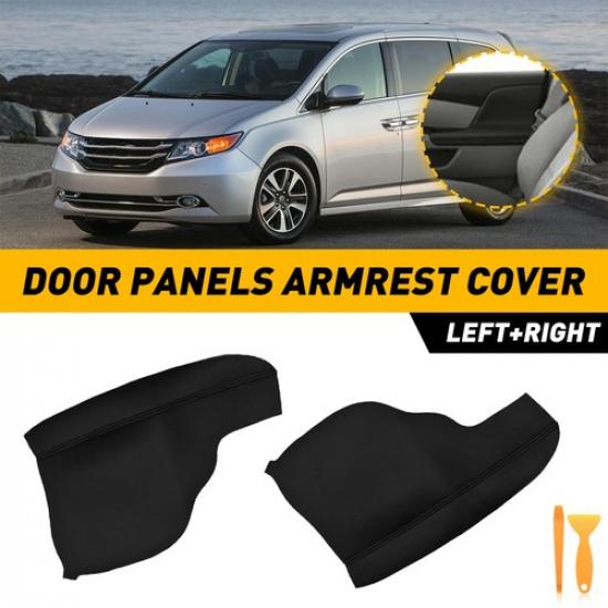2X 2011 2012 2015 For 2014 2013 Door Honda Fit Odyssey Armrest Cover Black