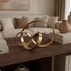 Metal Geometric Decorative Sculpture Small Intertwined Loop Band Round