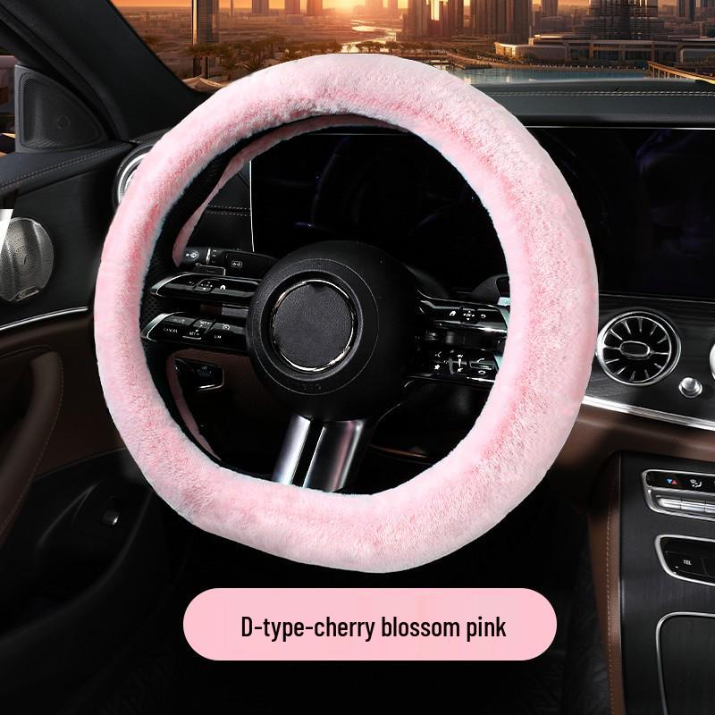 Winter Plush Universal Heated Steering Wheel Cover - Fashionable, Warm, Protective Car Interior Accessory