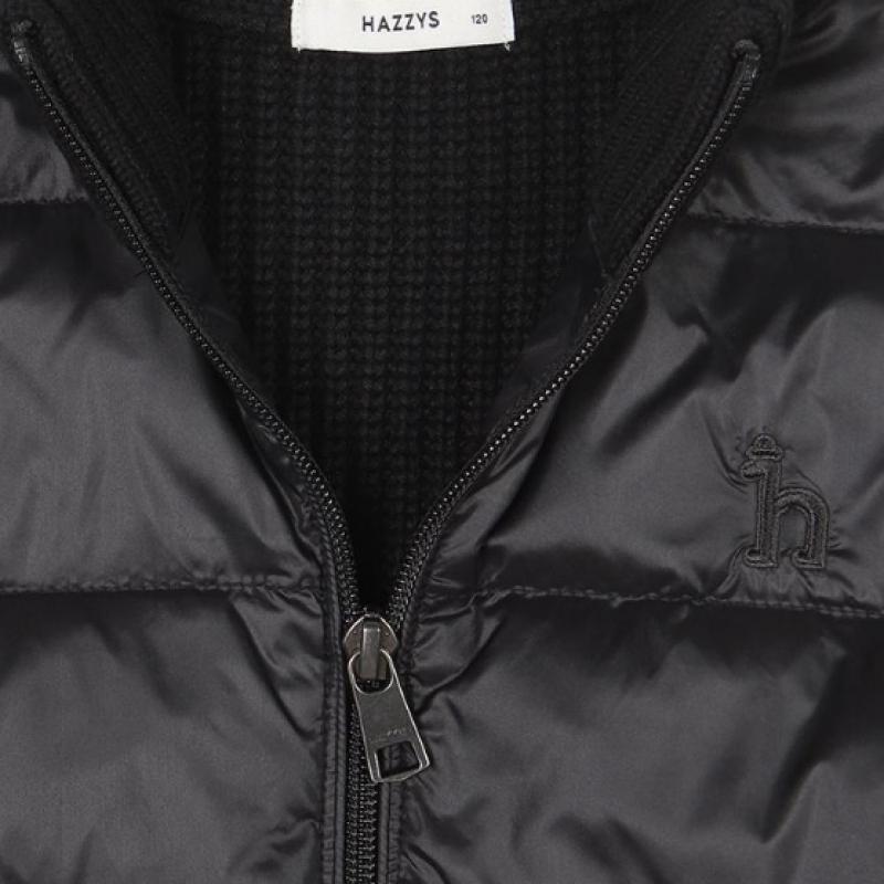 [hedges Kids] Knit Color Duck Down Padding Black  Huw11jp01m Bk 