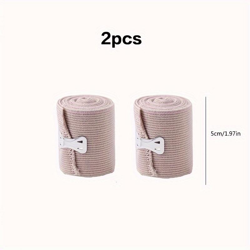 2 Rolls Elastic Bandage with Closure, Easy to Use for Ankle, Wrist, Arm, and Leg, Comfortable and Secure for Everyday Wear