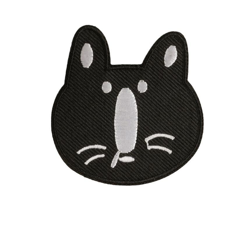 Cartoon Kitten Embroidered Patches: Self-Adhesive for Clothing, Shoes & Hats