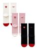 Bananasiseuteojeu [2Pack] Hart'S Heart Lettering High Crew Socks 3 Colors