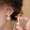 1Pair of Light Luxury Zircon Hemp Gray Pearl Earrings, Suitable for Daily Wear By Women, Gifts for Girlfriends and Mothers