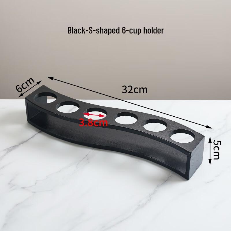 Bullet Shot Glass Set with S-Shaped Bamboo Rack