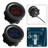 Real Time Battery Voltage Monitor Round Panel Voltmeter for Car Motorcycle Temperature 12V24V Waterproof and Reliable