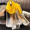 Women's Silk Wool Embroidered Scarf - Dual-Use Winter Shawl & Neck Gaiter
