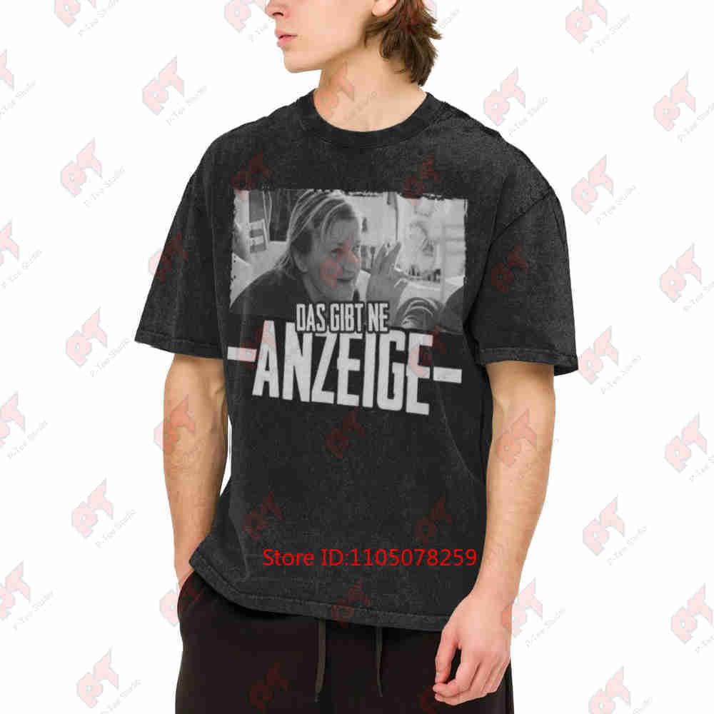 Familie Ritter Karin Das Gibt Ne Anzeige Mugs Vintage Washed Tee Pure Cotton T-Shirt