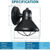 LONEDRUID 2 Pack Motion Sensor Outdoor LED Wall Light Dusk to Dawn Exterior Sconce Lighting Fixture Waterproof Wall Mount Barn Lamp Black Outside