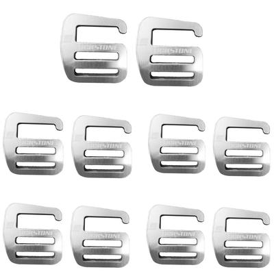 10 Piece 1 Inch G Hook Webbing Buckle for Backpack Strap Webbing 25mm Silver
