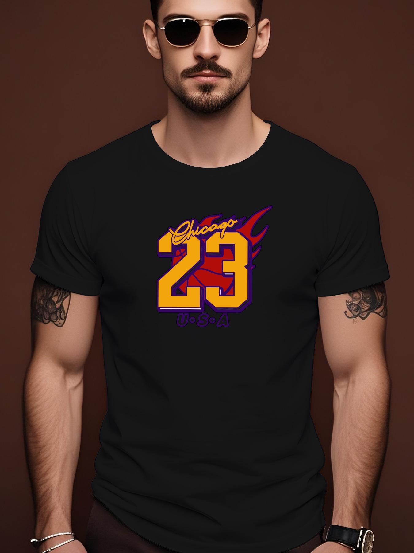 Summer Casual Round Neck Short Sleeve Tshirt with Number ... XXXXL