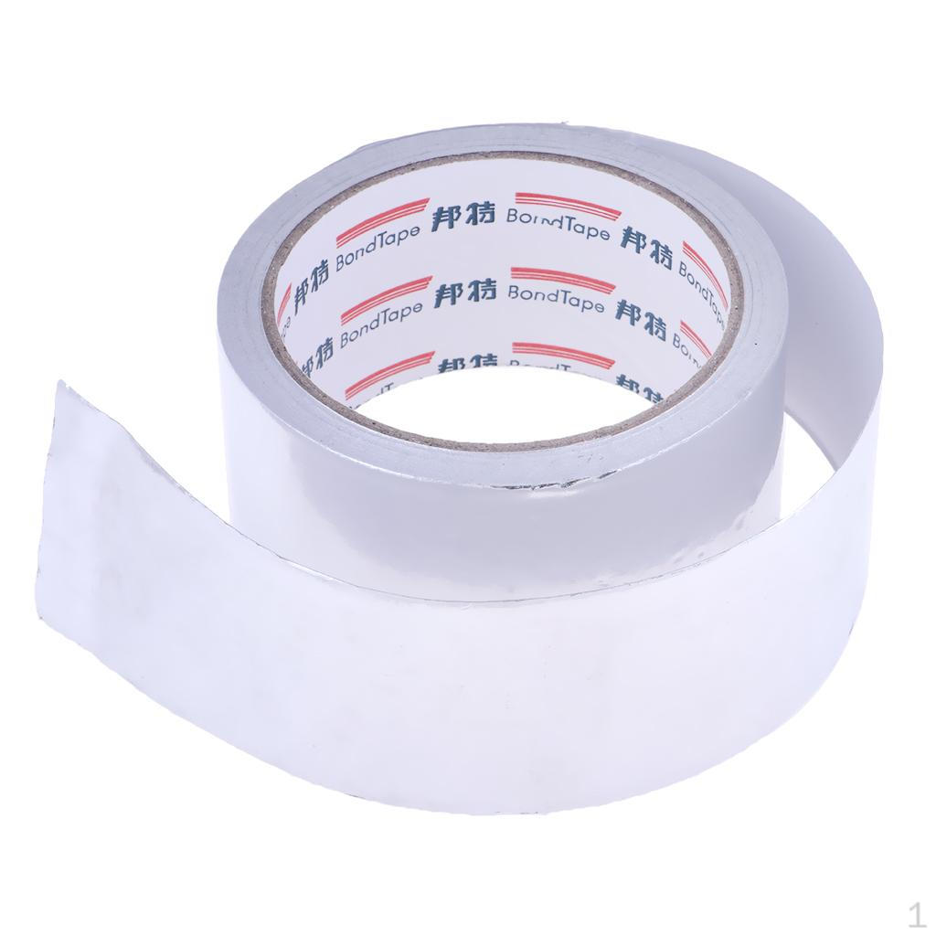 1 Рулон Алюминиевая Фольгированная Лента 50 мм Серебристая Канал Самоклеящаяся Теплоизоляция 17m Length