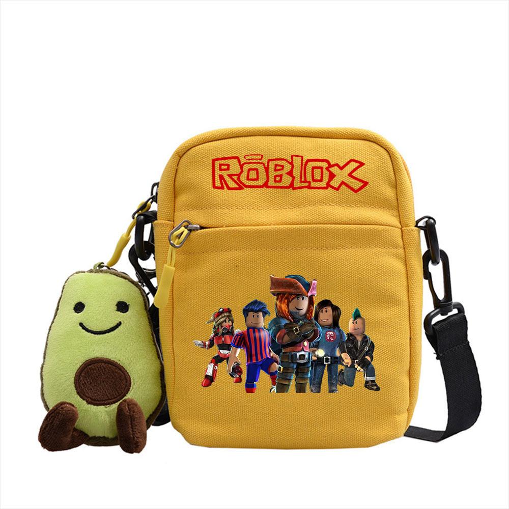 Plátěná taška přes rameno Roblox s potiskem herní postavičky pro běžné cestování a do školy