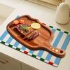 Wood Dessert Plate Appetizers Tray Modern Cheese Board Decorative Serving Platter Dried Fruit