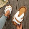 Ladies' Plush Indoor Slippers Comfortable and Warm Soft-bottom Fuzzy Shoes Home Floor Slippers