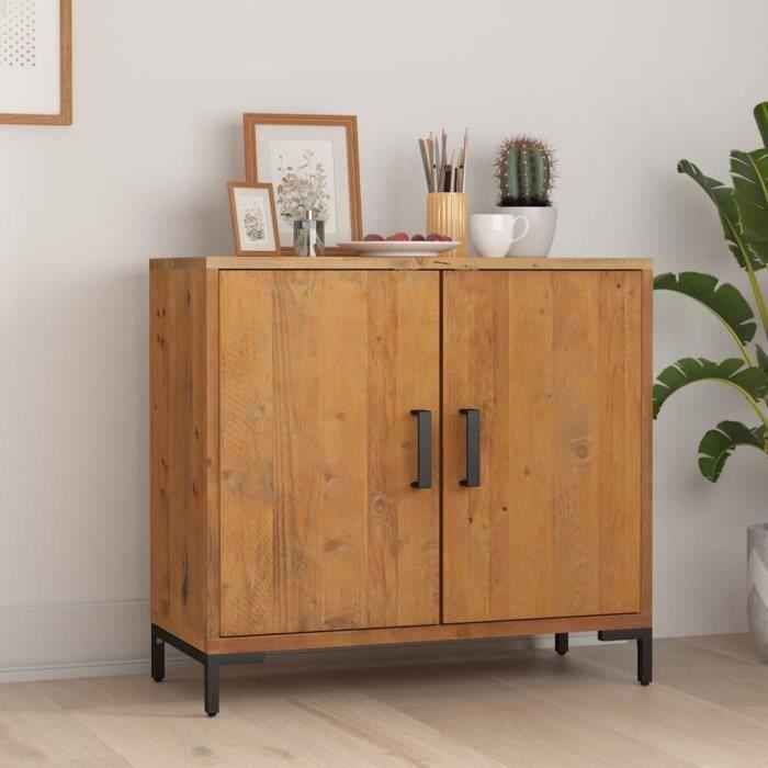 349923 vidaXL Buffet Marron 75x35x70 cm Bois de pin massif recyclé